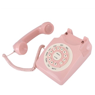 Akozon Retro Phone, Retro Telefon Wählscheibe Retro Festnetztelefone mit Schnur Altes Telefonhörer Klassisches Schnurgebundenes Telefon High-Definition Anruf Qualität für Home