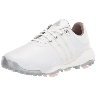 adidas Women's TOUR360 22 Golf Shoes, Footwear White/Footwear White/Almost Pink, 10 - 42 2/3 EU