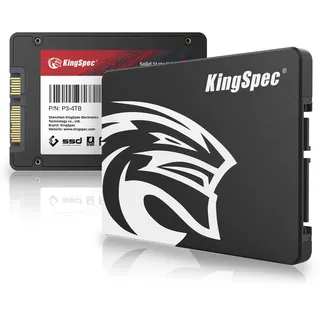 KingSpec 4TB 2.5" SATA SSD Festplatte, SATA 3 Festplatte Intern SSD 3D NAND Flash 2 5 Zoll SSD, Kompatibel mit Desktop/Laptop
