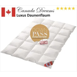 Canada Dreams Plus Luxus Winter Daunendecke Wärmegrad 4 Luxus Daunenflaum ☆☆☆☆☆ (135x200 cm)