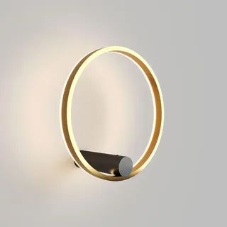 s.luce Ring Air 1 LED rund Schwarz/Gold