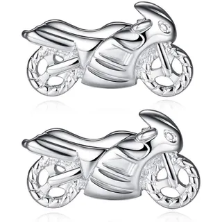 Herren Manschettenknöpfe Hochzeit Cufflink Silber Motorrad Edelstahl 1