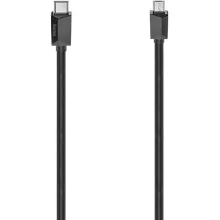 Hama Lade/Datenkabel USBC-MicroUSB - Schwarz