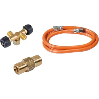 Rothenberger Industrial SET Doppel-Abzweig Ventil & Schlauchleitung 1,5 m & Gass...