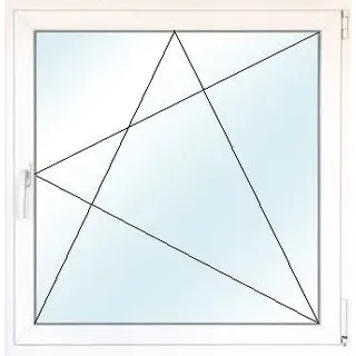 Meeth Wohnraumfenster 76/3 1-flügelig Dreh-Kipp 100 x 120 cm weiß