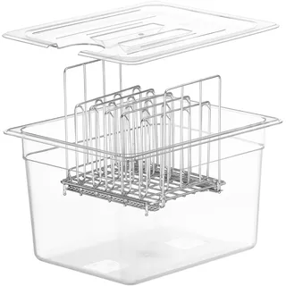 Sous Vide Behälter 12L, Sous Vide Container mit Deckel und Rack ür Sous Vide Stick Garer, Multifunktionaler Transparenter Behälter Geeignet für Fisch Fleisch und Gemüse