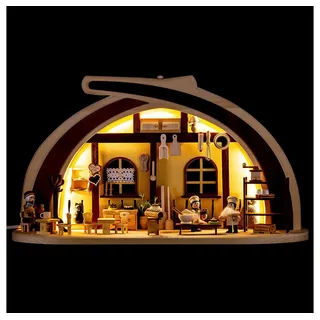 RATAGS Kunsthandwerk Schwibbogen Schwibbogen aus Massivholz Cafeteria (45x30cm) von RATAGS Holzdesign