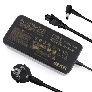 120W 19V 6.32A AC Ladegerät Adapter Kompatibel für ASUS A15-120P1A PA-1121-28 ADP-120RH B N750 N500 G50 N53S N55 FX504 UX510UW N56J N56VM N56VZ Laptop Netzteilkabel