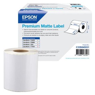 Epson Etiketten C33S045531 102mm x 51mm Premium Matte Label 650 St.