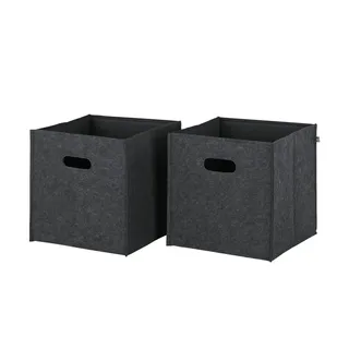 smart Aufbewahrungskorb  2er-Set  Up2U , grau , Filz , Maße (cm): B: 34 H: 34 T: 34.0