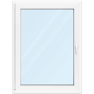 Fenster 90x120 cm, Kunststoff Profil aluplast IDEAL® 4000, Weiß, 900x1200 mm, einteilig festverglast, 2-fach Verglasung, individuell konfigurieren