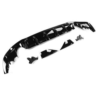 Bewinner Schwarz glänzend für TCR, Heckstoßstangen-Diffusor Universal-Diffusor Heckstoßstange passend für MK7.5 Facelift 2017-2020