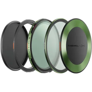 Freewell x Brandon Li 67mm Variables ND/CPL Basisset | 1-10 Blendenstufen mit ND32, Front- und Rückkappe,67mm Basisring, magnetischer+verriegelbarer Filter für Video und Fotografie