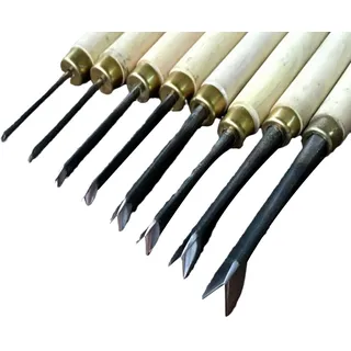 YUANstore 1,5-8 mm V-Typ Holzbearbeitung Meißel Trimming Dreieck Messer Hand Holz Schnitzmesser (1-8 Stück/Set)