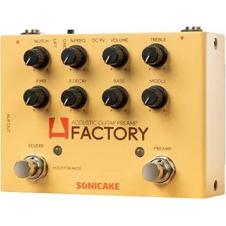 SONICAKE Reverb Acoustic Guitar Pedal digital Analog Preamp Akustikgitarre Pedal A Factory