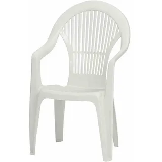 PROGARDEN Vega Stapelsessel 56 x 58 x 94 cm weiß