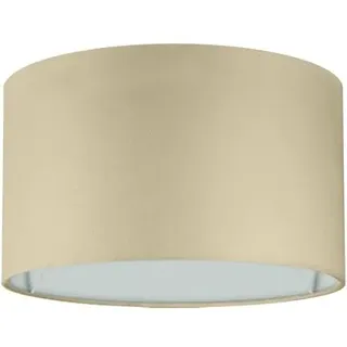 Wogati® Premium Lampenschirm | Ø25cm Höhe 17,2cm | Farbe: Beige | E14/E27 | rund | Baumwolle | für Stehlampen, Hängelampen, Tischlampen, Deckenlampen