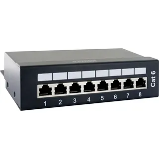 Schwaiger 8-Port Patchpanel CAT 6 für RJ45