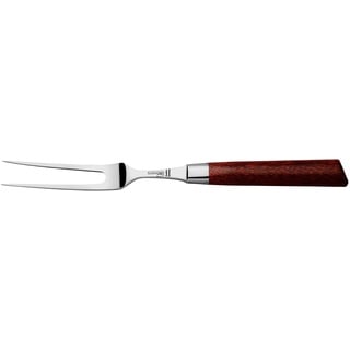 Burgvogel Solingen Natura Line, Tranchiergabel Holzgriff, braun rot satiniert, geschmiedet, b 6” = 15 cm, rostfrei, Made in Germany, 8060.906.15.0