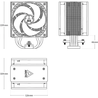 Arctic Freezer 36 CPU Kühler für AMD und Intel CPUs