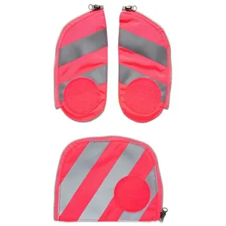 ergobag Fluo Zip-Set Sicherheitsset mit Reflektorstreifen für alle Schultaschenmodelle ab 2019 pink - Rosa