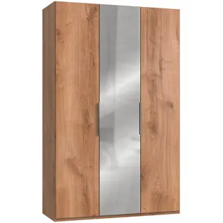 Level 150 x 236 x 58 cm Plankeneiche Nachbildung mit Spiegeltüren