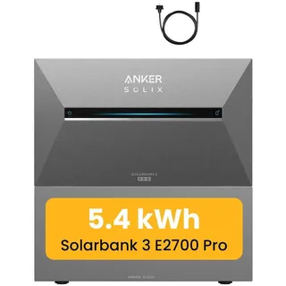 Anker SOLIX Solarbank 3 E2700 Pro 5,4 kWh inkl. BP2700 Erweiterungsakku