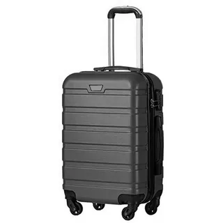 Novel Reisekoffer, Dunkelgrau, Metall, Kunststoff, 41x66x26 cm, Zahlenschloss, höhenverstellbarer Teleskopgriff, 360°-Rollensystem, Tragehenkel, Netzfach, leise Rollen, Freizeit, Koffer & Taschen, Koffer