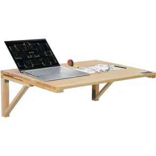 Vevor Wandklapptisch, 80 x 60 cm, Wandmontage, Klapptisch, schwebender Schreibtisch aus Holz mit Eisenhalterung, zusammenklappbarer Schreibtisch für Heimbüro, Esszimmer, Waschküche, Küche, Bar