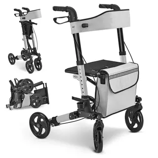 Juskys 	Aluminium Rollator Vital mit Sitz Grau