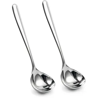 IMEEA Schöpflöffel Saucenlöffel Klein 30ml Edelstahl Servierlöffel 20,5cm Kleine Schöpfkelle für Soßen Dressing Spülmaschinengeeignet(2 Stück)