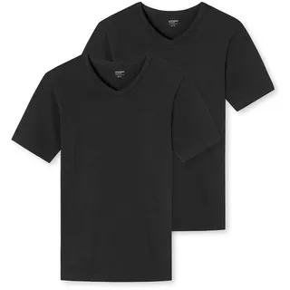 SCHIESSER Uncover by SCHIESSER T-Shirt 2er Pack in Schwarz | Herren - Unterhemd/Shirt Kurzarm -