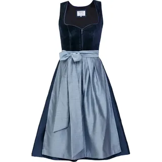 Edelnice Midi Dirndl Luna Samt blau 48