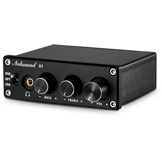 Nobsound Audio Q3 Kopfhörer Verstärker Mini Stereo DAC USB/Optisch/Koaxial zu RCA AUX 24 Bit/192 kHz Digital zu Analog Audio Converter Decoder für Heimkino/Fernseher Aktivlautsprecher