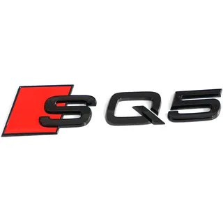 Audi 80A071804 Schriftzug SQ5 Aufkleber Black Edition Emblem, schwarz/rot