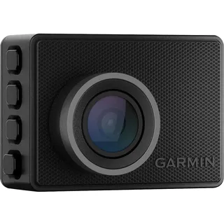 Garmin Dashcam 57, 1440p und 140 Grad Sichtfeld, überwachen Sie Ihr Fahrzeug während der Fahrt mit neuen verbundenen Funktionen, Sprachsteuerung, kompakt und diskret, inklusive Speicherkarte