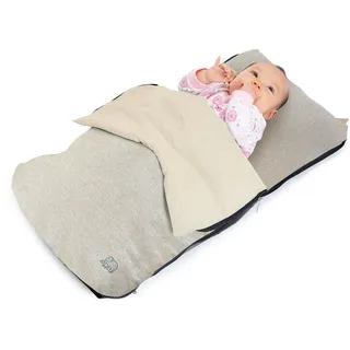 Deryan Air Traveller – Baby-Reisebett mit Matratze, für Flugzeuge und Reisen, 2 in 1 Stuhl und Bett, mit Tragetasche - 70x40x7 cm - Creme