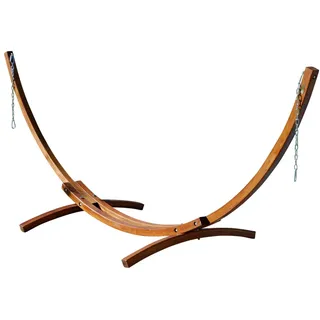 ALEOS. Hängemattengestell 350 x 120 cm Braun