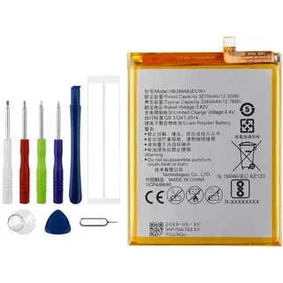 Vvsialeek Akku-King Akku kompatibel mit Huawei HB386483ECW+ - Li-Polymer 3300mAh - für G9 Plus, Honor 6X, Maimang 5, Nova Plus, BLN-AL10, BLN-AL20, BLN-L21