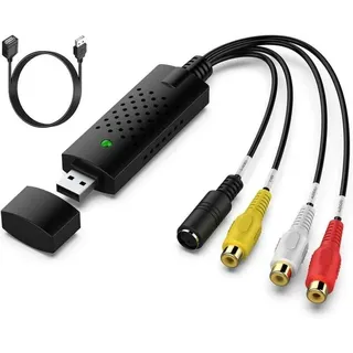 [niemals Verwendet] Audio-/video-aufnahmekartenkonverter, Rca Usb 2.0 Konverter Digitalisiert Und Bearbeitet Videos Von Beliebigen Analogen Quellen, Einschließlich Vhs- Und Dvd-videorecordern