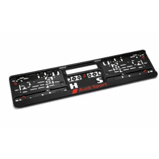Audi Kennzeichenhalter schwarz/rot 520 x 110 mm