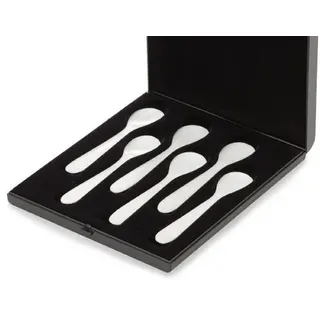 None Eierlöffelgarnitur Perlmutt 6-tlg. Im Etui L 12,0cm Perlmutt