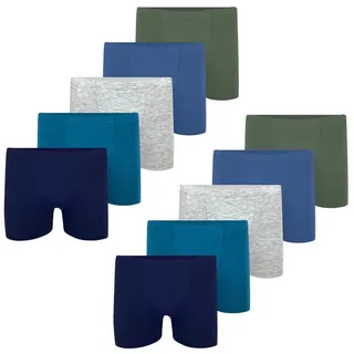 LOREZA Boxershorts 10er Pack Jungen Boxershorts - Basics- 92-170 (Set, 10-St) 152-158