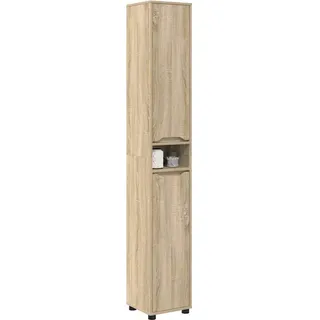 vidaXL Badezimmerschrank Sonoma-Eiche 30,5 x 30 x 195 cm Holzwerkstoff
