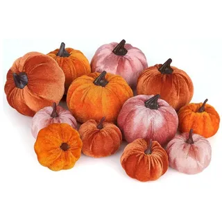 luxuskollektion Kürbisse Künstliche Schaum Set 12 Orange Herbst Halloween Fusseln 3