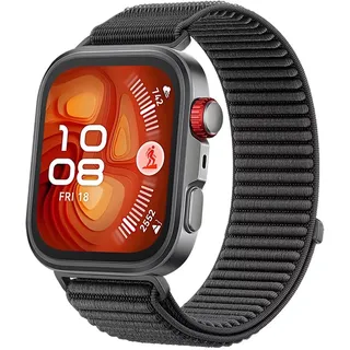 Nylon Armband Kompatibel mit Huawei Watch Fit 4 Pro/Fit 4/Fit3, Geflochtenes Sport Solo Loop Nylon Armband für Huawei Watch Fit4/Fit4 Pro/Fit3 Herren Damen