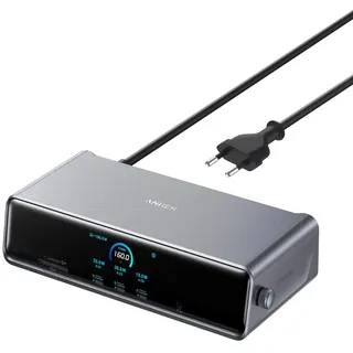 Anker Prime Docking Station, 14 Ports, Triple-Display mit DisplayLink, 140W USB-C, Smart Display, Kühlung, bis 8K, für macOS & Windows (DisplayLink-Treiber erforderlich)