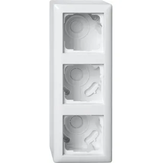 Gira AP-Gehäuse 3f + Rahmen Standard 55 Rweiß 106303
