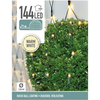Hausmarke Lichternetz 144 LED warmweiß für Buxbaumbeleuchtung in Kugelform