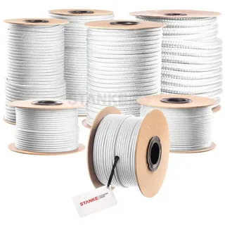 STANKE Polypropylenseil 18mm - 10m Weiß Wäscheleine für Garten, Balkon Seil, Dicke Schnur für Transport, Bauwesen, Segelzubehör PP Seil weiß 10 | Ø 18 mm